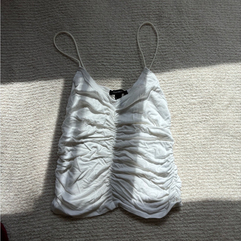 Forever 21 white cinch tank top